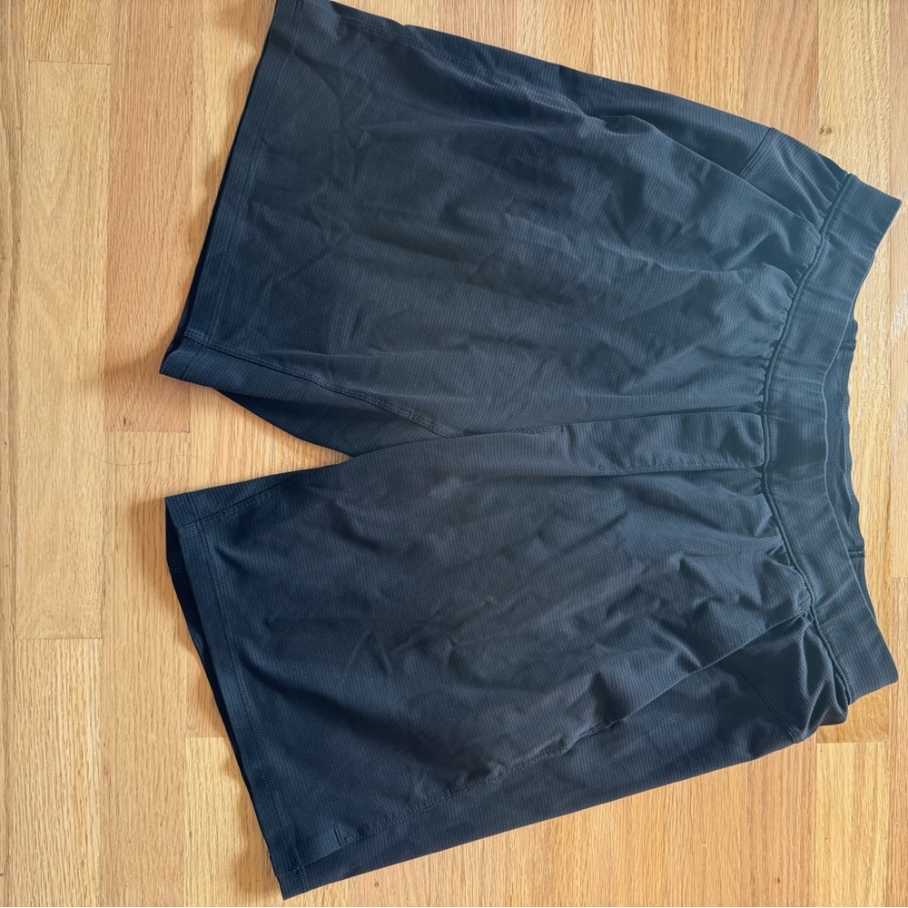lululemon athletica Black Athletic Shorts with Relaxed Fit and Wide Leg Openings